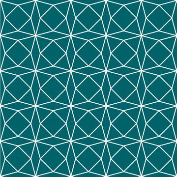Green Teal Geometric Paper Pattern Seamless Background Illustrazione stock