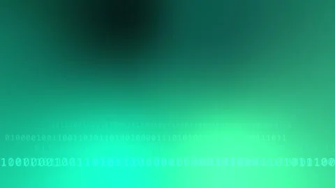 Green teal gradient with horizontal binary code, Seamless Loop Stock Footage 341856780