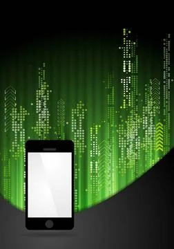 Green tech abstract background with smartphone Green tech abstract backgro... Foto stock