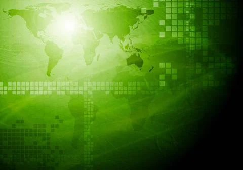 Green tech design with world map. Eps 10 vector Green tech design with wor... Stock Photos