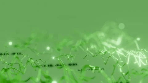 Green Tech DNA style Network loop Stock Footage 303599802