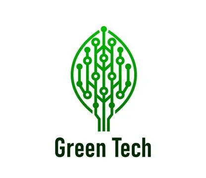 Green tech icon, smart digital farm and eco energy イラスト素材