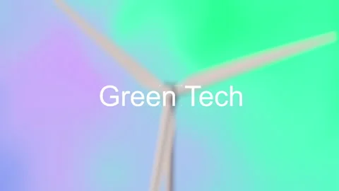 Green tech. Out of focus frontal shot of the wind turbine generator. Stock Footage 237000432