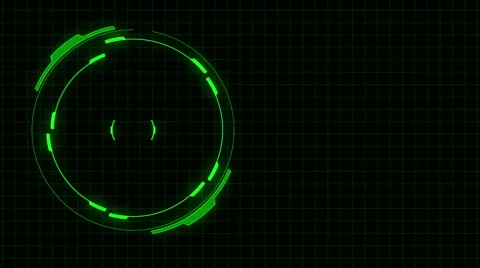 Green Tech Radar Timecode Counting Video stock 65230031