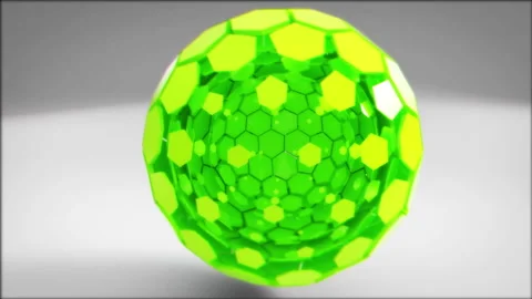 Green Tech Sphere Unfolding Stock Footage 244463725