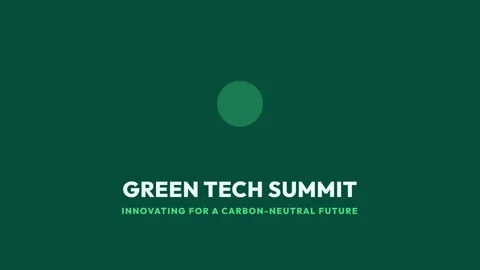 Green Tech Summit Background: Corporate Presentation on Sustainable and Car.. Stock Footage 337577346