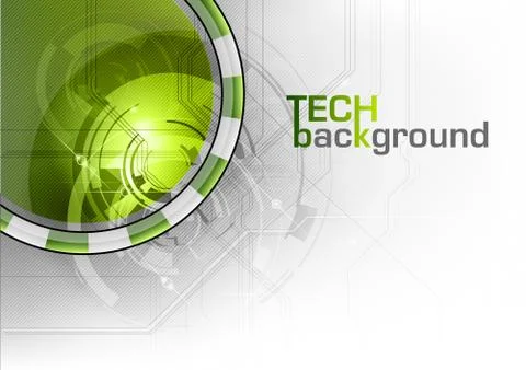 Green tech symbol Illustrazione stock