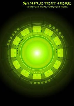 Green technical background with circles and squares Green technical backgr... Stock Photos