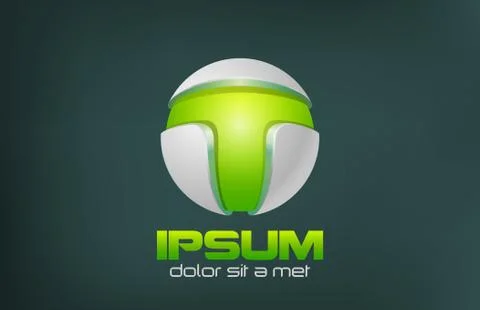 Green technology abstract vector logo design template. sci-fi, bio, organic Stock Illustration