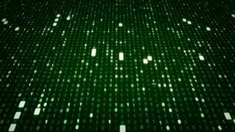 Green Technology Background with Binary Code Animation Seamless Loop 動画素材 117350227