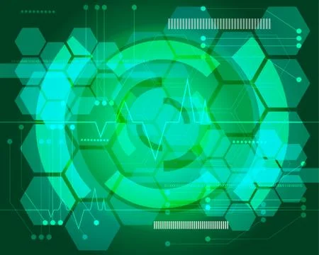 Green technology background design vector. Stock Illustration