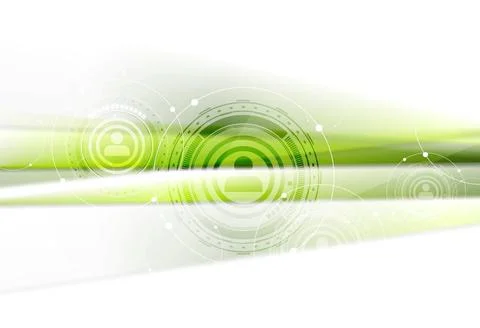 Green technology background with HUD elements Green technology background ... 스톡 사진