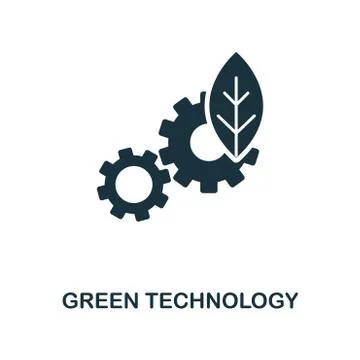 Green Technology icon. Monochrome style design from power and energy icon Stock Illustration