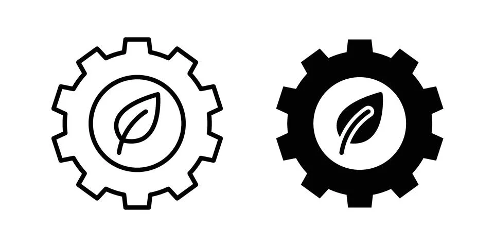 Green technology icon for web projects Stock Illustration