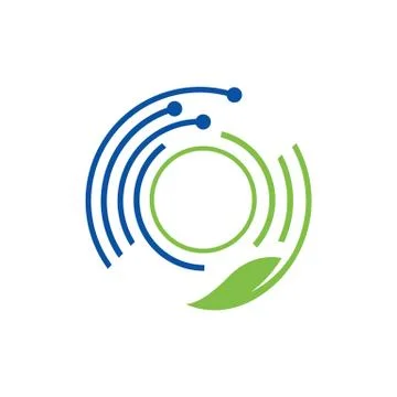 Green technology logo design vector icon sign illustration Stock Illustration