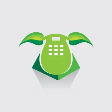 Green telephone Stock Illustration