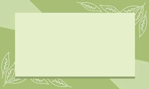 Green template background vector illustration leaves motif Stock Illustration