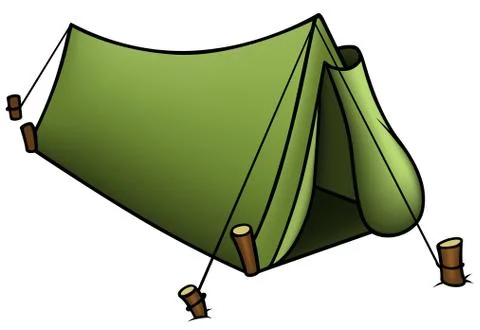 Green Tent Stock Illustration