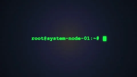 Green Terminal Command Line Interface on Dark Textured Background - Technol.. Stock Footage 348412074