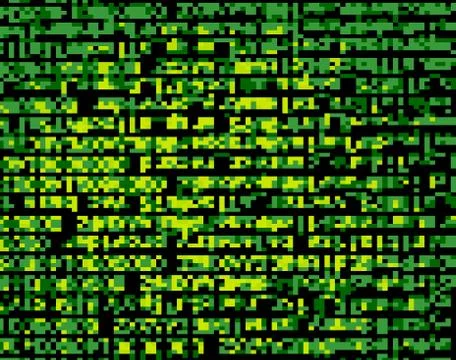 Green terminal pixel mess texture background Illustration