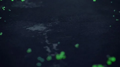 Green testosterone molecules begin to grow and multiply Video stock 116774852