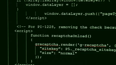 Green text continuously runs out from under the square Stock Footage 290369698