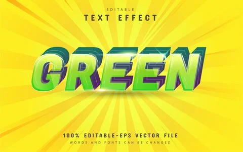 Green text effect design Stock Illustration