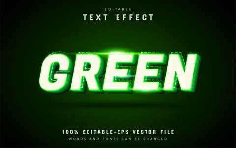 Green text effect with dotted line Illustrazione stock