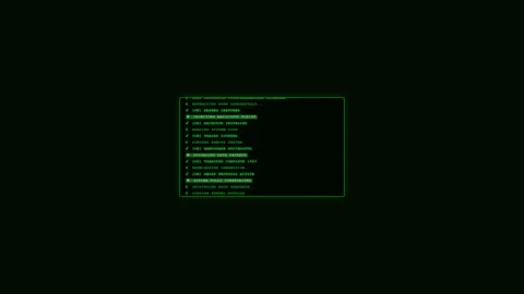 Green text matrix background stock footage Stock Footage 345594935