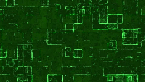 Green textured background with glowing rectangular patterns 스톡 동영상 292481936