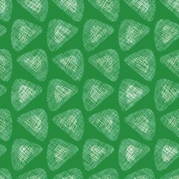 Green textured triangles seamless vector pattern Illustrazione stock