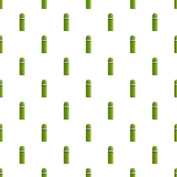 Green thermos flask repeat seamless pattern background 스톡 일러스트