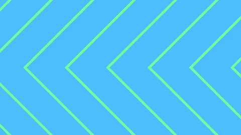 Green thin arrow on blue background 库存影片 151098796