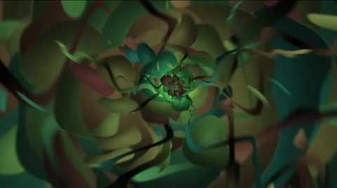 Green Thing Flythrough Stock Footage 65397466