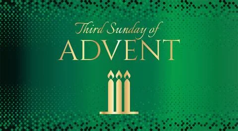 Green Third Sunday of Advent Background Illustration Design. Stock Illustration
