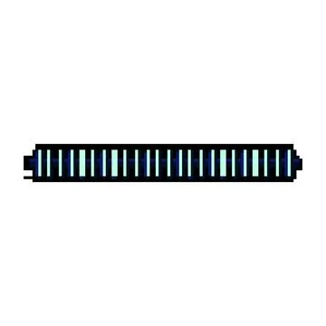 Green thread stitches creating strong seam border Stock Illustration