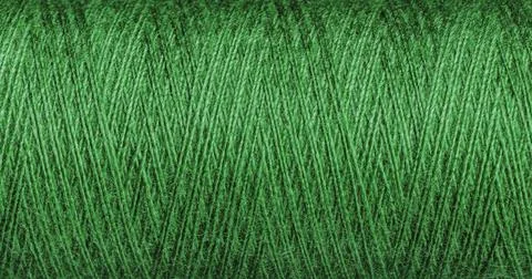 Green Thread Texture with Weave for Innovative Textile Designs Stock Photos