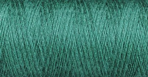 Green Thread Texture with Weave for Innovative Textile Designs Stock Photos