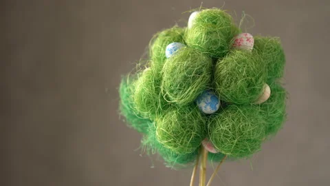 Green threads in the form of a tree 4K Stock-Footage 155821714