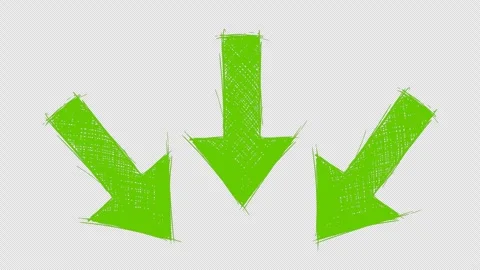 Green three arrows pointing line boil effect animation 스톡 동영상 347614403