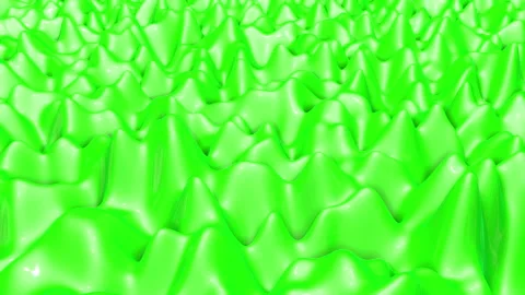 Green three-dimensional abstract background. deforming plane. 3D rendering Video stock 95310676