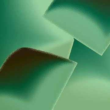 Green three-dimensional objects, as if in weightlessness.3d. 스톡 일러스트