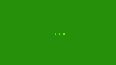 Green Three Dots Loading Animation Loop on Green Screen Stock Footage 332591057