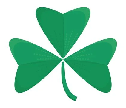 Green three leaf clover shamrock Stock Illustration
