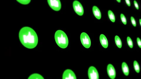 Green Thumb Up Looping Video Pattern Stock Footage 308539122