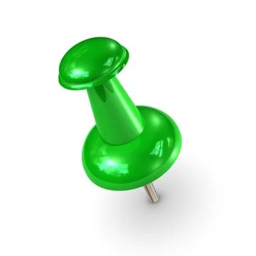 Green thumbtack Stock Illustration