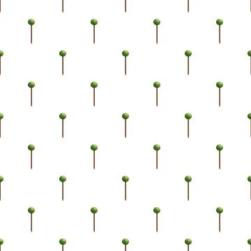 Green thumbtacks creating a seamless pattern on white Stock Illustration