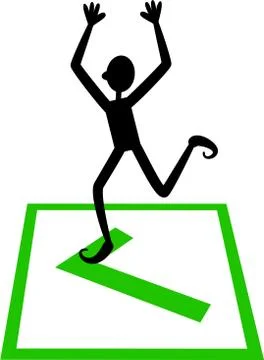 Green Tick Box Man Stock-Illustration