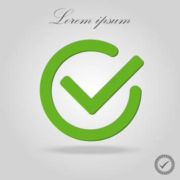 Green tick check mark, Vector illustration. eps 10 Stock Illustration