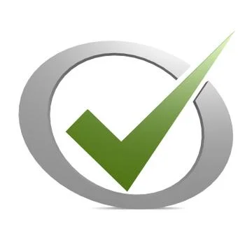 Green tick in circle Stock Illustration